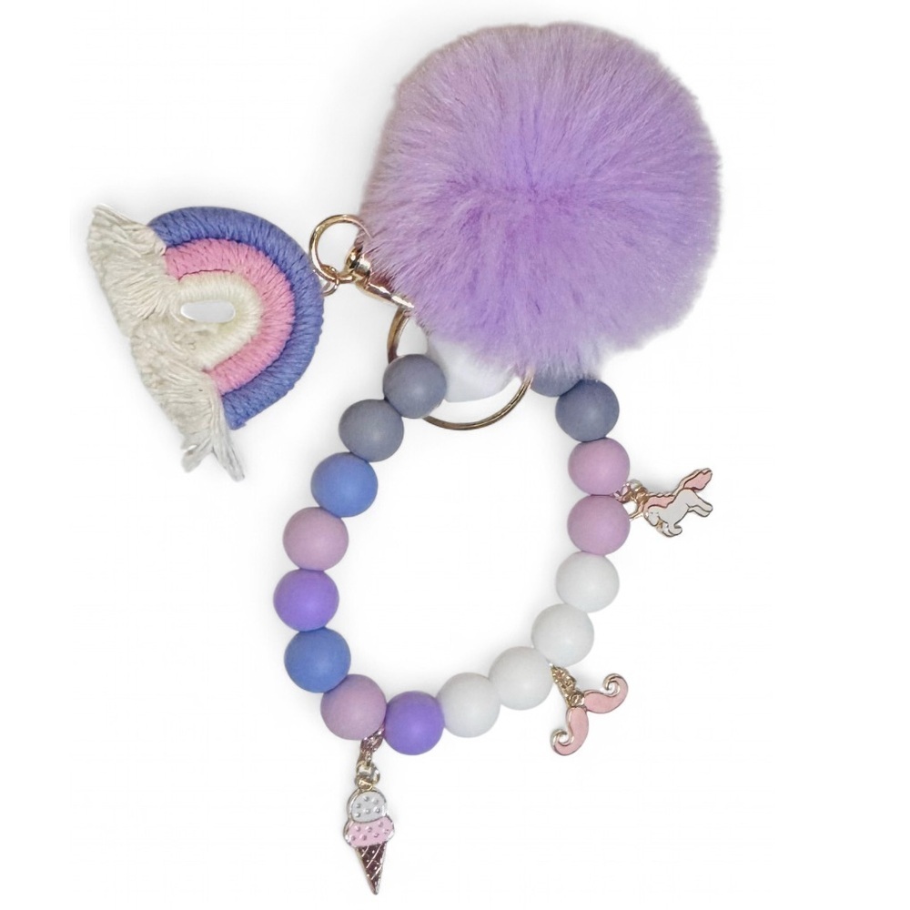 Dreamy Delight Women’s Silicone Beaded Keychain - Picture 4 of 6